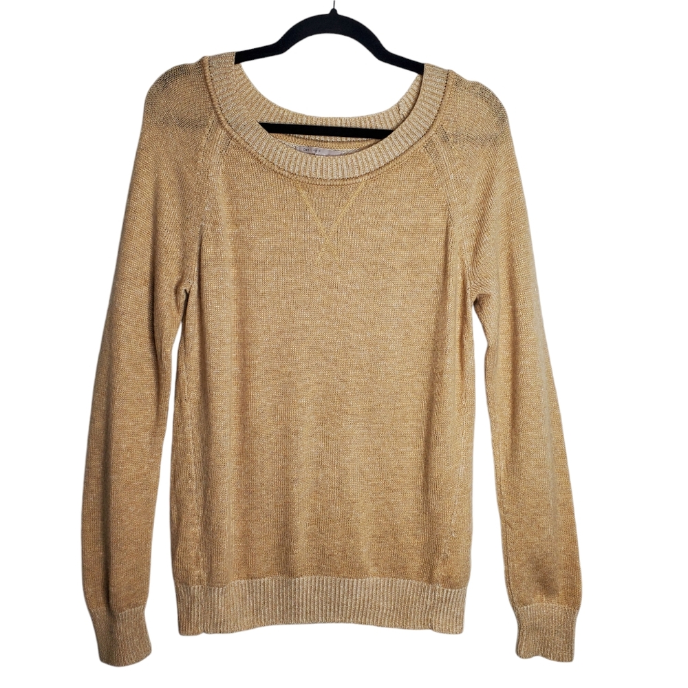 Gap Sweater Womens‎ Medium Wool Blend Cashew Crunch College Warm Academia M